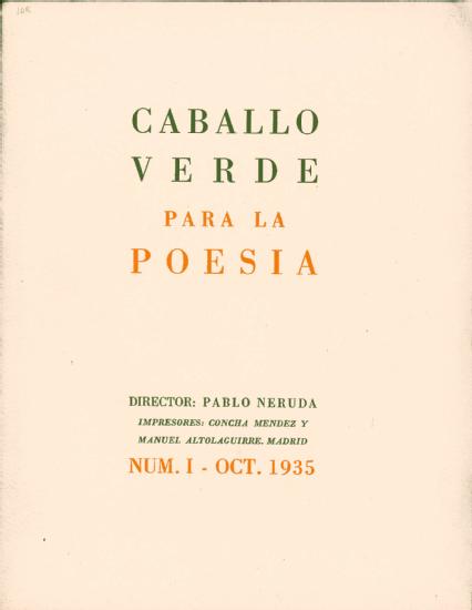 Caballo verde para la poesía