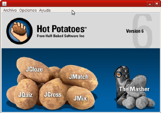 Interfaz de Hot Potatoes